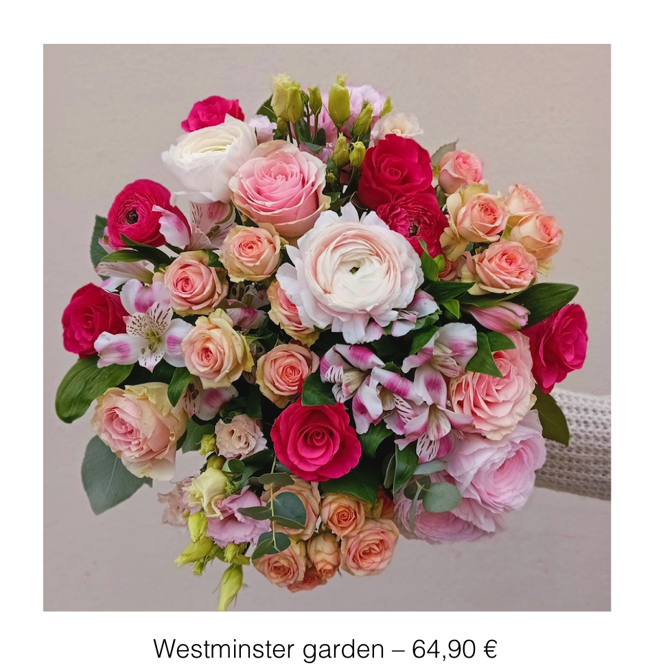 Bouquet Westminster Garden - Vos fleurs livré pour la Saint-Valentin à Paris